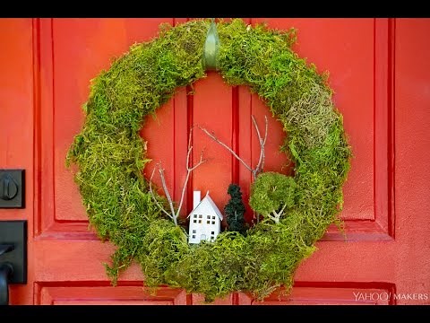 How to DIY a Beautiful Moss Wreath for Thanksgiving