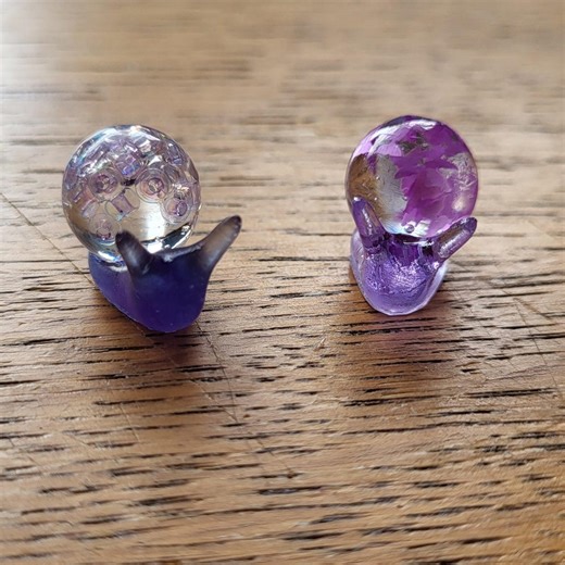Purple Resin Snails - Etsy UK