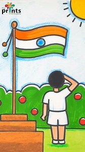 7.3K views · 95 reactions | Happy Independence Day Drawing #Tinyprintsart #onlinedrawingclasses #IndependenceDay #artclass | Tiny Prints Art Academy | Facebook