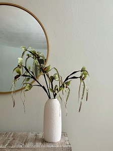 Artificial Lady Slipper Orchid Stem, Real Touch Paphiopedilum Flower 30" - Etsy