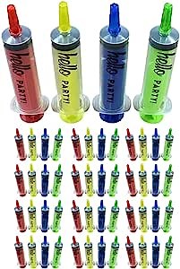 50% OFF! THE BIGGEST MULTI-COLOUR SYRINGES FOR HOLIDAYS (20-Pack) - The biggest Multi-colour Plastic Syringes for Jello Shots 2oz - Carnival and Parties Jello Shot Syringes for Adults (20 pack)