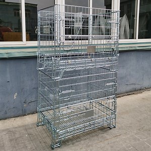 [Hot Item] Galvanised Foldable Wire Crates Industrial Customized Transporting Stainless Steel Container
