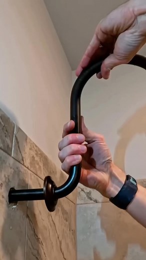 Installing a new shower arm and rain showerhead 🚿💦 #asmr #diy-002 | Paulette Benitez