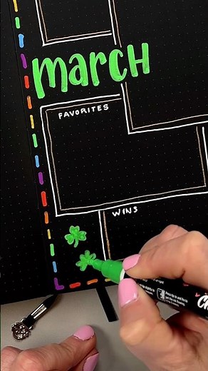 💚 March Bullet Journal Page Idea #lettering #bulletjournal #journaling