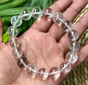 Himalayan Quartz Crystal Beads Bracelet From Ganesh Himal Range | Natural Clear Quartz Nepal Jewelry - Etsy Canada