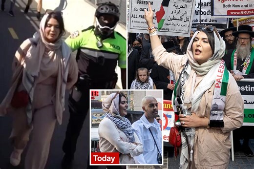 Controversial CUNY Law grad now at helm of radical group gets cuffed at NYC anti-Israel protest — and defiantly grins when freed