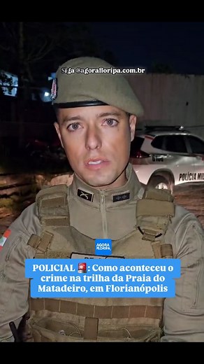 POLICIAL 🚨: Como aconteceu o crime na trilha da Praia do Matadeiro, em Florianópolis Florianópolis amanheceu abalada na sexta (21) após a pós-graduanda da UFSC, Catarina Kasten, 30 anos, ser encontrada morta na trilha da Praia do Matadeiro, no Sul da Ilha. A jovem saiu de casa às 6h50 para uma aula de natação na Armação — trajeto que fazia diariamente. Quando não chegou ao local, seu companheiro acionou a PM por volta das 10h. Na trilha, moradores encontraram os pertences de Catarina, dando iní