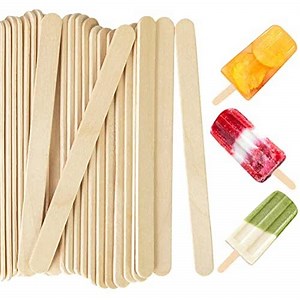 Pack of 200 Popsicle Sticks, 4.5 Inch Wooden Crafts Ice Cream Sticks for Ice Pop / DIY Crafts by Acerich