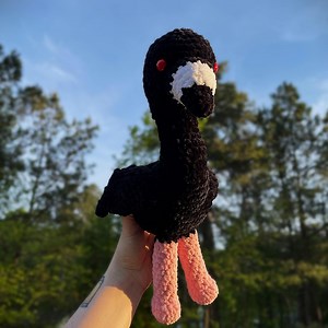 Black Flamingo | Physical Item Plush - Etsy
