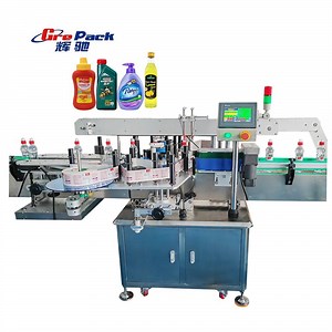 [Hot Item] Front and Back Double Sides Automatic Shampoo Square Bottle Labeling Machine