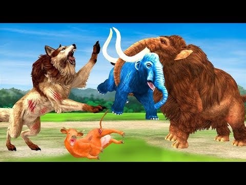 The African Elephant Vs Giant Tigers Lion Attack, Buffalo Saved by Woolly Mammoth Vs Tiger