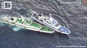 16K views · 346 reactions | China, no! Footage from the Philippines Coast Guard show Chinese and Filipino vessels tangling in what the United States described as "dangerous maneuvers" on China's part in the South China Sea. China accused the Philippines of "infringing" on its territory. | Breitbart | Facebook