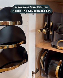 With an expanded cooking surface, the Squareware Set is the ideal clean canvas for recipes that need a bit more room to feed a crowd. | Caraway