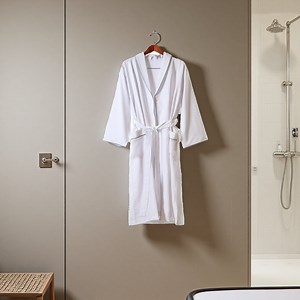[Hot Item] Hotel Double Layer Bathrobe Microfibre Outer Knitted Terry Inner with Double Belt Loops