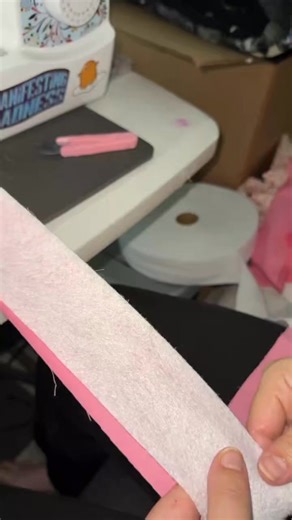 Using my fabric tube maker and magnetic seam guides to start a new jelly roll rug! Video by Ten of them #jellyrollrug #jellyroll #pinkrug #sewingtiktok #sewtok #wipwednesday | Sharon Green