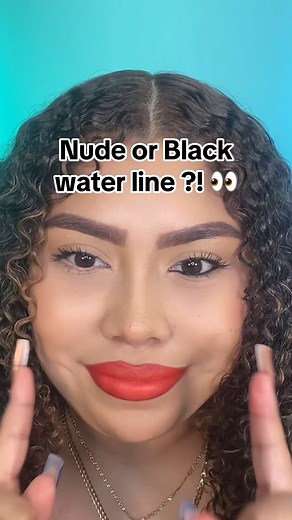It's an eyeliner face-off! 💧 Nude vs. Black in the waterline - what an insane difference! Which do you prefer?!👀✨ | OFRA Cosmetics Laboratories