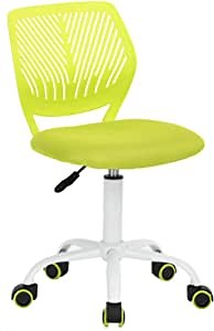 GreenForest Desk Chair for Kids Teens Small Office Computer Student Chair No Arms Low Back, Lime Green