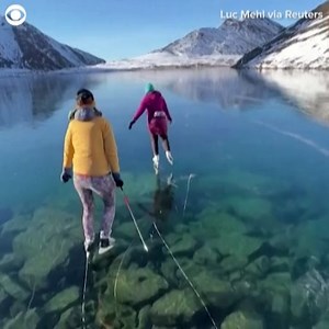 5.3K views · 212 reactions | ICE WINDOW: An ice rescue instructor captured footage of himself and his wife ice skating on a frozen, translucent lake in Alaska recently. Luc Mehl said the rare "ice window" formed because of "an unusually cold but dry transition into winter." He added the phenomenon allowed Rabbit Lake to freeze so that the ice was thick enough for skating. | CBS 58 | Facebook