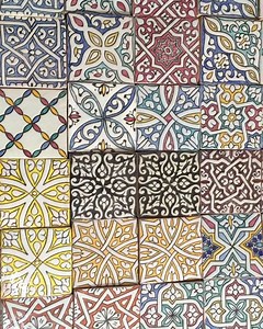 Our hand painted Tiles ready to fly somewhere | Maison Fakhari