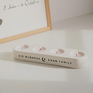Eid Ramadan Arabic | Personalised Stone Tealight Candle Holder | Muslim Arabic Home Decor | Eid Mubarak | Umrah Hajj Gift - Etsy Australia