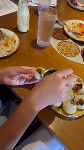 One of the highlights of our trip to Nashville was finally getting to eat Maneet Chauhan ’s restaurant! Every single thing we had was flavorful and inventive, but the cherry on top was watching my girls experience golgappa/pani puri for the first time. What is it? Deep fried wheat puffs, with a hole punched out, stuffed with potato and lentils and tamarind… which you then fill with a sweet mint water (“pani”)… and then pop the whole thing in your mouth. It is one of the most fun things on the ea