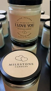 I Love You Clear Mason Jar Candles, Made in The USA, Soy Blend