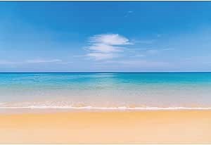Dashan 7x5ft Polyester Sandy Beach Backdrop Ocean Sea Hawaiian Seaside Birthday Sandbeach Blue Sky Photography Background Bridal Shower Nautical Summer Tropical Luau Party Banner Studio Props