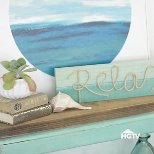 Bring the beach to you with this nautical rope sign. >> http://bit.ly/2rM6yX2 🏝 | HGTV