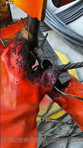 Perfectly Splicing a Steel Wire Rope by Hand 🔩🔥