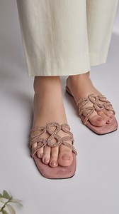 39 reactions | Vella Fancy Slippers A soft cushioned insole slippers with rhinestone detailing. #fashionfootwear #shopids #designerfootwear #trending #festiveseason #slides #eidcollection | IDS | Facebook