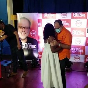 Cde Mark Golding for President. With wife Sandra Golding at meeting with delegates in St. Ann #gowithgolding #onyourmark mark | Dr Angela Brown Burke