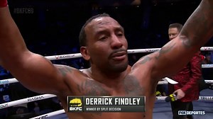 15K views · 99 reactions | DECISIÓN DIVIDIDA.  ¡Qué pelea! Joe Elmore y Derrick Findley se dieron con todo. La victoria fue para Findley en los pesos wélter de #BKFCenFOX. #BKFC69 | FOX Deportes | Facebook