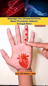 2.3M views · 30K reactions | Massage This 3 Powerful Points Boost Circulation, Balance Energy& Relax Just 50 times a day Sourav Yoga Just 50 times a day for a better you! #officeworkout #healing #taichi #qigong #kungfu #fitness #health #beauty #benefits #exercises #yoga #taichi #viral #virals #reel #trend #reels #explorepage #acupuncturist #acupuntura #acupressure #explore | Sourav Yoga | Facebook