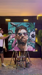 Messi & CO 🇦🇷 taking the cup home in Miami #copaamerica #argentina🇦🇷 #messifans #messi #leonelmessi #copaamerica2024 #art #fineartist #speedpainter #liveart #revelartist #performanceart | Revel