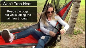 Premium Hammock Mosquito Net - Portable Backpacking Protection - Large Hammock Bug Net Keeps Out Mosquitoes - Ultralight Camping Shelter