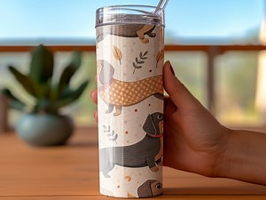Dachshund Tumbler Wrap, Seamless Wiener Dog Fall Design (PNG Digital Download) - Etsy Australia