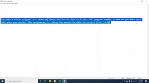 Mainframe Scenario Based Questions and Answers Part 8