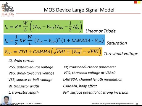 Physics of MOS Transistors, by Engr. Febus Reidj G. Cruz