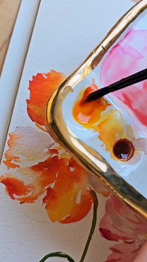 Watercolor Icelandic Poppies ✨️🎨 Learn to paint these florals in my latest Skillshare class! #watercolorflorals #watercolor | Joly Poa Watercolorist