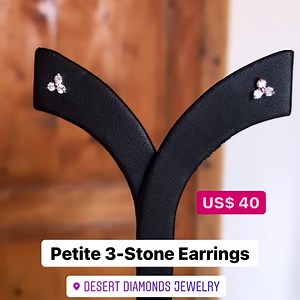 Stylish yet simple petite 3-stone diamond simulant earrings are perfect worn alone or in earring stack! . . . . . . #earrings #jewelry #handmade #fashion #jewellery #necklace #accessories #handmadejewelry #earringsoftheday #silver #style #gold #bracelet #rings #love #bracelets #ring #jewelrydesigner #jewelryaddict #bangles #earringsaddict #onlineshopping #jewels #bijoux #handmadeearrings #earringstyle #earringsofinstagram #stack #earring #bhfyp | Desert Diamonds Jewelry | Facebook