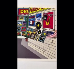 3D Scene Sticker - 4Pcs Room Scene Stickers for Adults Teens, ASMR Miniature Landscape Sticker Scene, DIY Mini Scenes Sticker for Stress Relief Relaxation Gift