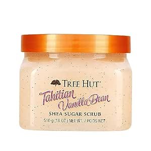 Tree Hut Tahitian Vanilla Bean Shea Exfoliating Sugar Scrub, Tahitian Vanilla Bean, 18 Oz