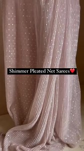 Kreation by KJ ®™ | Order from www.kreationbykj.in Search using product name: Pleated Shimmer Saree #netsaree #chiffonsarees #floralsaree #georgettesaree... | Instagram