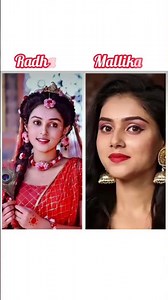 RadhaKrishna Serial Reel🆚Real name #radhakrishna #love#radharani#radha#mallikasingh #sumedhmudgalkar