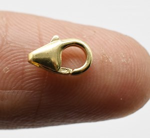 14kt Solid Gold Trigger Claw Clasp Lock for Necklace With Hall Marked Yellow Gold Lock - Etsy