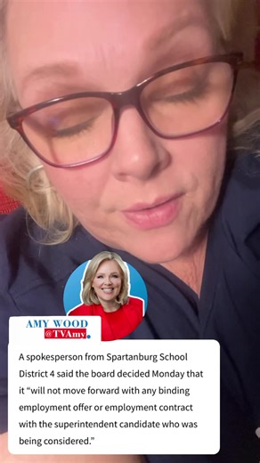 3 comments | The Woodruff superintendent Search just got weirder - first the superintendent in Cherokee County announced he had the job - then the district held a meeting tonight before taking a vote to pause their superintendent Search, and not continue with any offers already in play? There’s a lot of questions to be answered and will be asking them tomorrow. | Amy Wood | Facebook