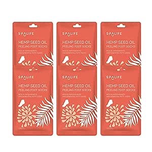 SpaLife Hemp Seed Oil Peeling Foot Socks 6 Count