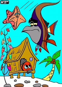 Nemo and his Fr coloring page, printable Nemo and his Fr