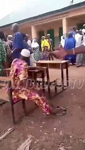 1.1K views · 19 reactions | Wife of Alh. Femi Whyte, a political appointee to Gov AbdulRahman AbdulRazaq, captured as she drags and manhandles a journalist for making a video of happenings at Polling Unit 017, Nomadic Primary school, Jango Offa LGA, during the State LGA election on Saturday, Sept. 21, 2024. | Diamond885FM | Facebook