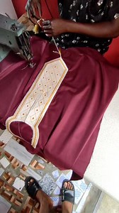 How to cut and sew Dashiki with embroidery for men.. Female cam also use it The embroidery Part 2 | Paul Ezekiel